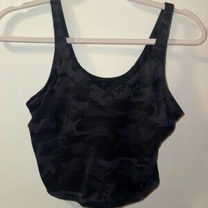 black camo athletic tank with built In bra